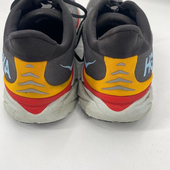 HOKA One One Mens Clifton 8 Running Shoes Athletic Sneakers Gray Red Mens 13 - Picture 7 of 16